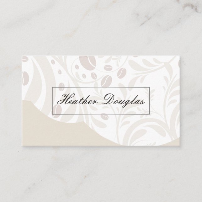 Elegant Floral Pattern Business Card (Front)