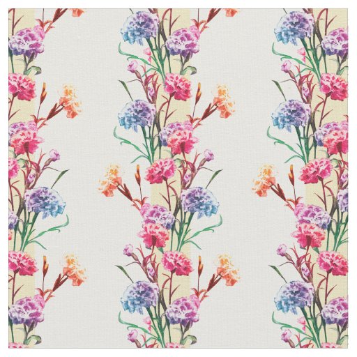 Elegant Floral Pattern Cute Light Pretty Carnation Fabric