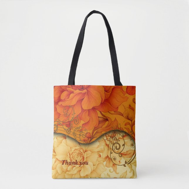 Elegant floral pattern design  tote bag (Front)