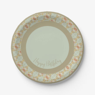 Elegant Floral Pattern Detailed Paper Plates