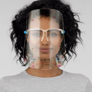 Elegant Floral Pattern Face Shield