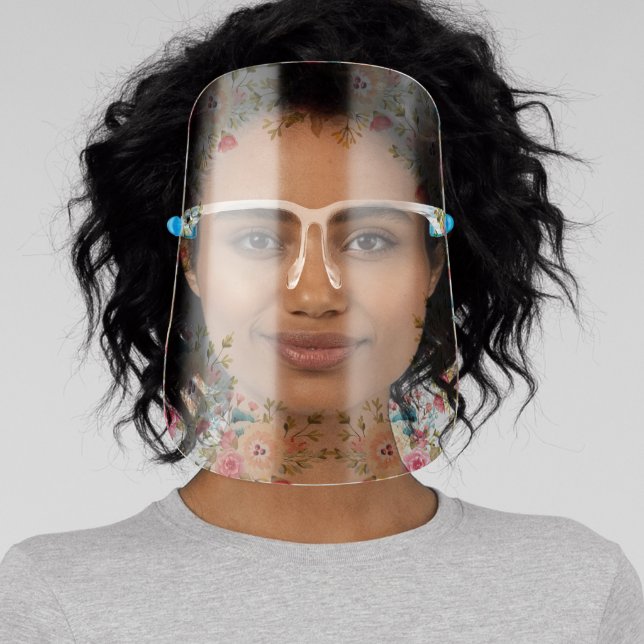 Elegant Floral Pattern Face Shield (Insitu)