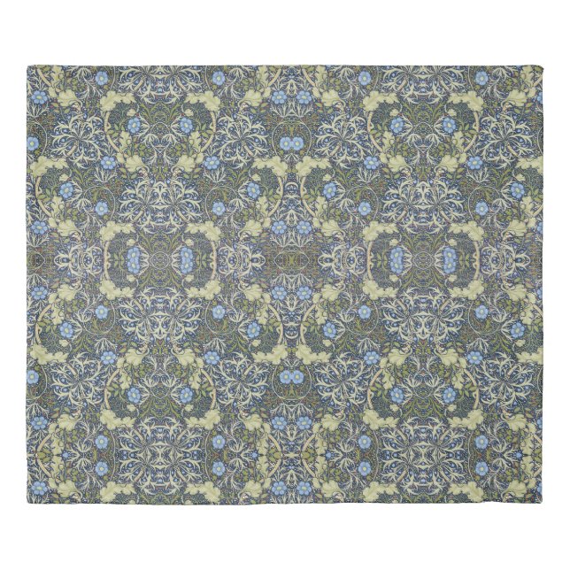 Elegant Floral Pattern Flowers Seaweed Green Blue  Duvet Cover (Front)