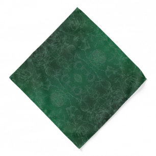 Elegant Floral Pattern green   Bandana