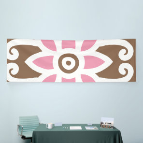 Elegant floral pattern in brown and pink hues set  banner