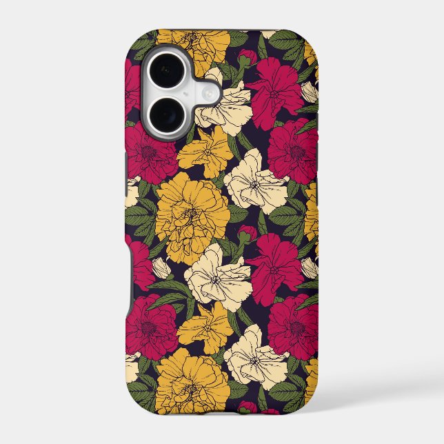 Elegant floral pattern iphone case (Back)