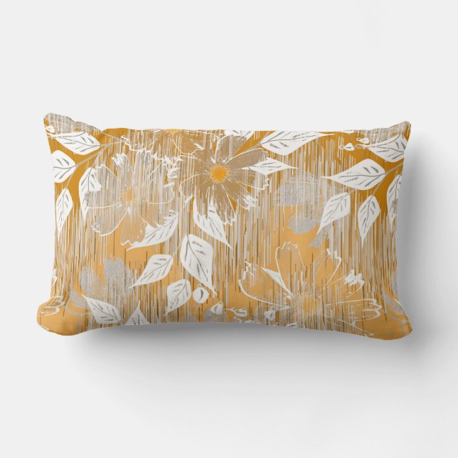 Elegant floral pattern.  lumbar pillow (Front)