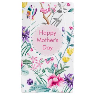 Elegant Floral Pattern | Mother's Day Small Gift Bag