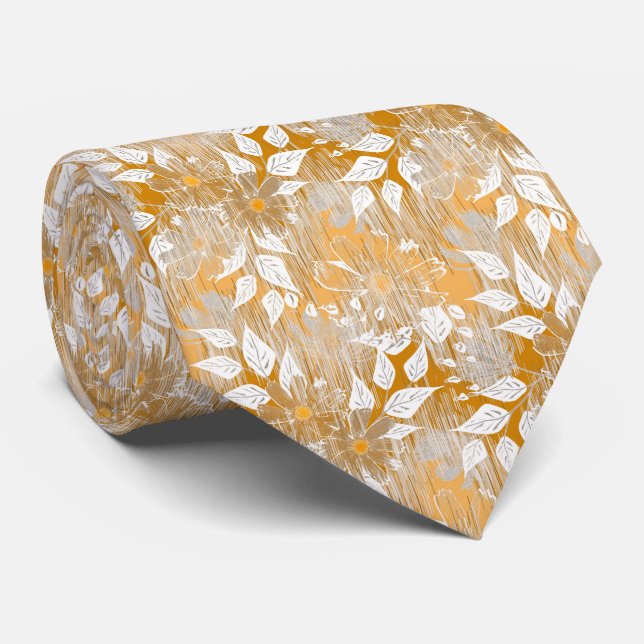 Elegant floral pattern.  neck tie (Rolled)
