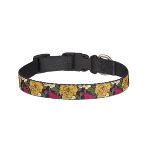 Elegant floral pattern pet collar