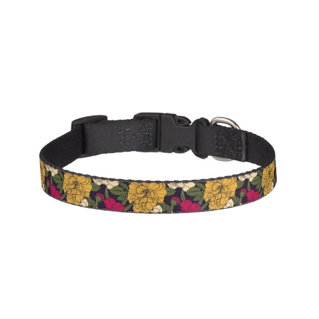 Elegant floral pattern pet collar (Front)