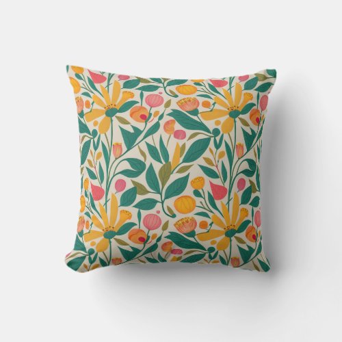 Elegant Floral Pattern Pillow