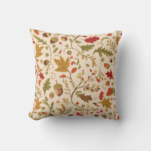 Elegant Floral Pattern Pillow (Front)