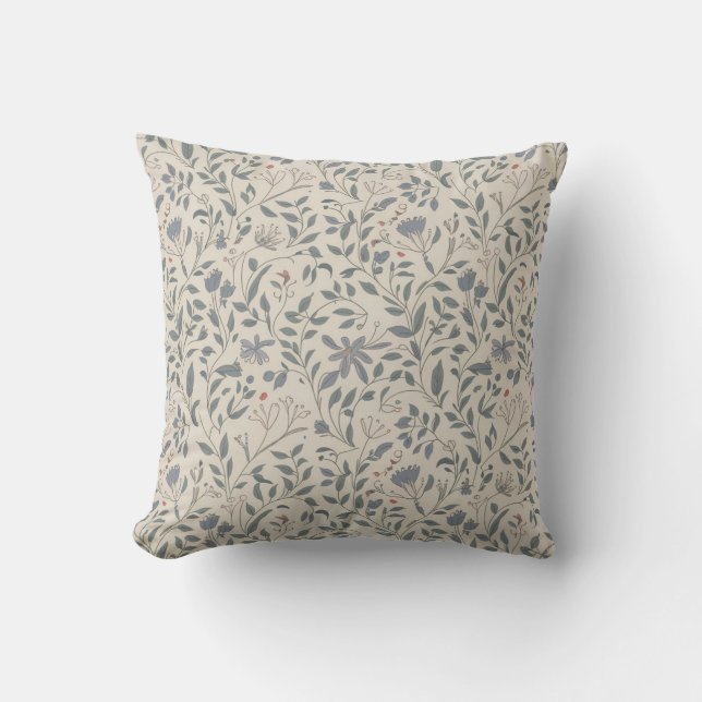 Elegant Floral Pattern Pillow (Front)