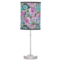 Elegant Floral Pattern Pink Purple Black Backgroun