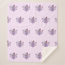 Elegant floral pattern purple violet gray red