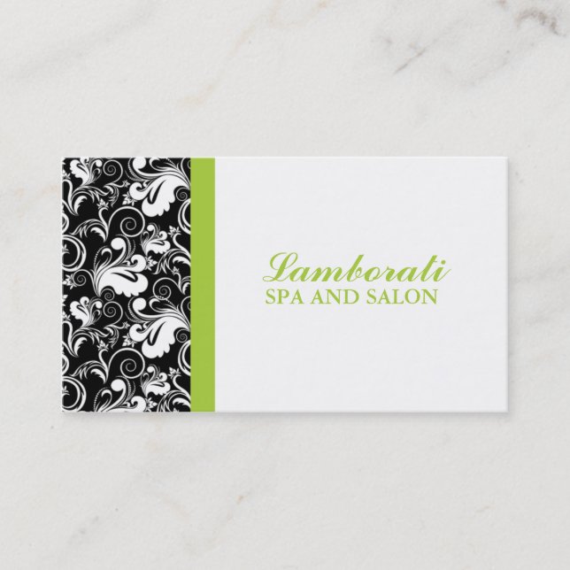 Elegant Floral Pattern Stylist Salon Hairdresser Business Card (Front)