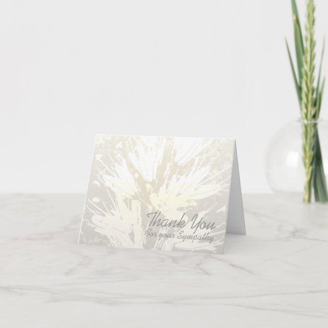 Elegant Floral Pattern Sympathy Thank you N card (Front)