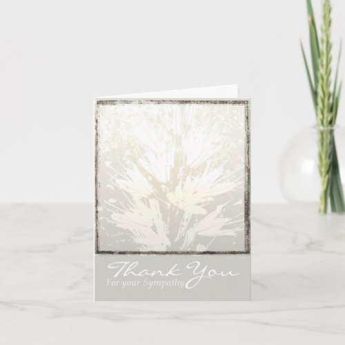 Elegant Floral Pattern Sympathy Thank you N card 2