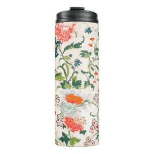Elegant Floral Pattern Thermal Tumbler