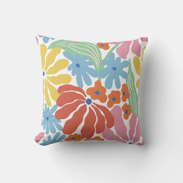 Elegant floral pattern throw pillows (Front)