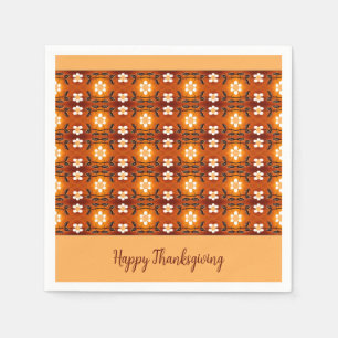 Elegant Floral Pattern With Peach Napkins