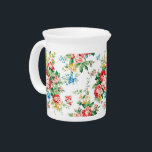 Elegant Floral Pattern with Rose Design Element Beverage Pitcher<br><div class="desc">This product boasts a beautiful floral pattern with elegant rose design element and foliage.</div>