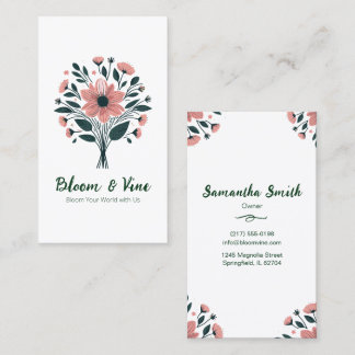 Elegant Floral Personalize Business Card