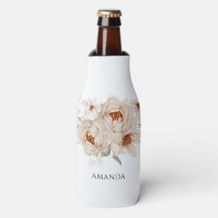 Elegant Floral Personalized Bottle Cooler
