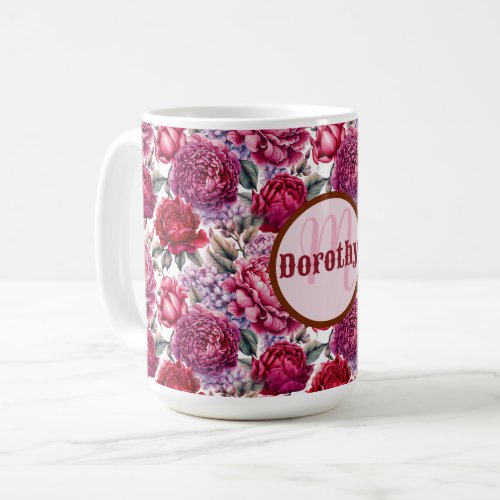 Elegant Floral Personalized Mug