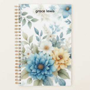 Elegant Floral Personalized Office Planner