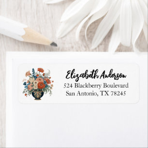 Elegant Floral Personalized Return Address Label