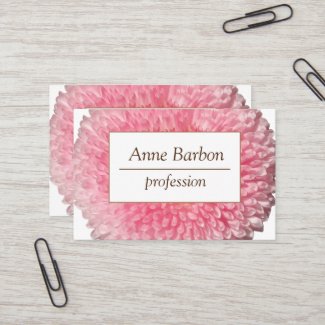 Elegant Floral Photo Professional  Business Card