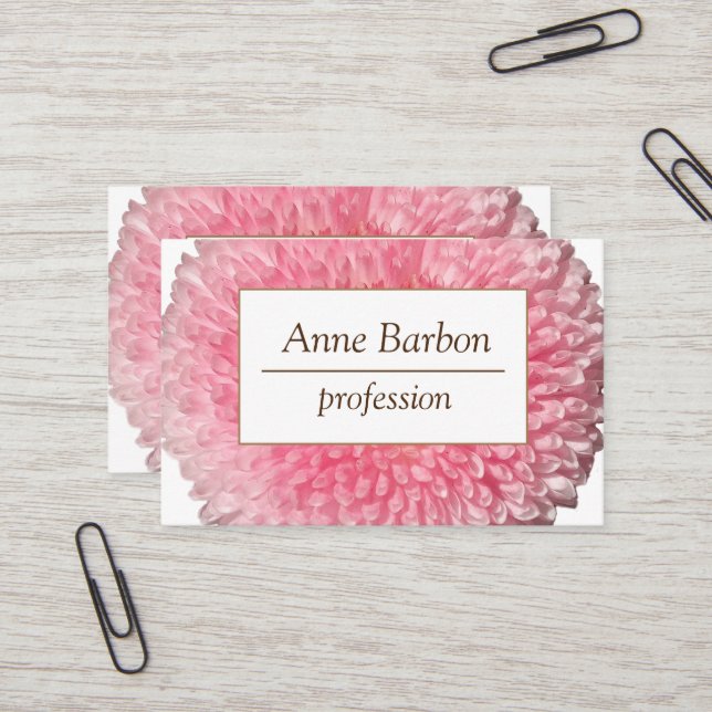 Elegant Floral Photo Professional  Business Card (Front/Back In Situ)