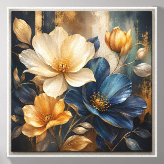 Elegant floral picture canvas photo tile