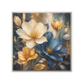 Elegant floral picture metal print