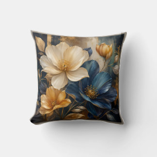 Elegant floral picture throw pillow