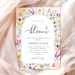 Elegant Floral Pink Bridal Shower Invitation