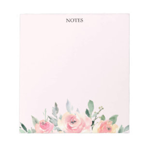 Elegant Floral Pink Notepad - Make it Custom!