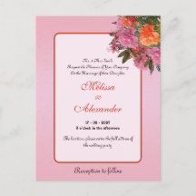 Elegant floral pink peony simple