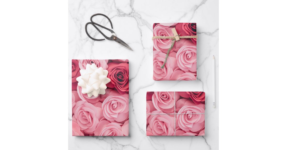 Elegant Rose Bouquet Wrapping Paper