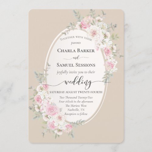 Elegant Floral Pink Watercolor Roses  Peonies  Pr Program