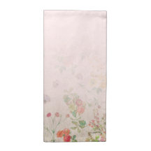 Elegant Floral Pink Wedding Reception Cloth Napkin