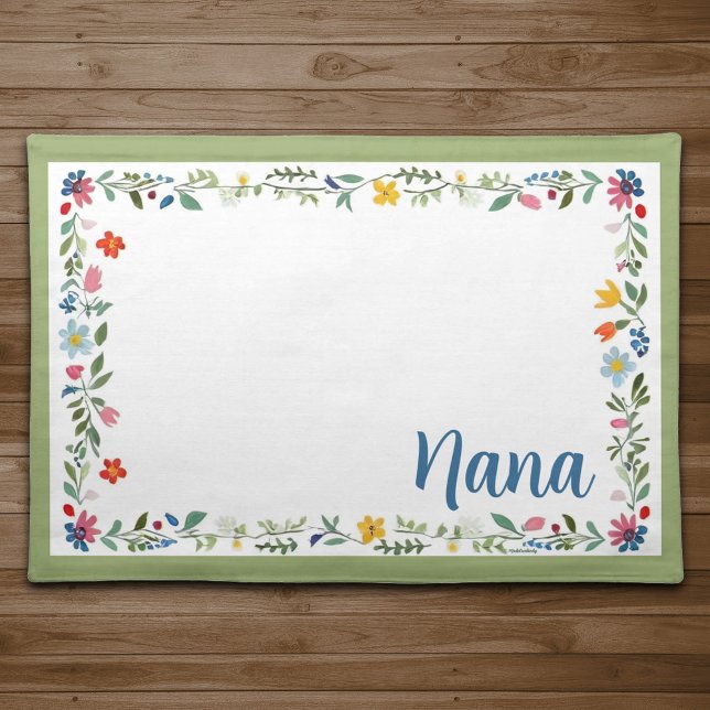 Elegant Floral Placemat - Green (Creator Uploaded)