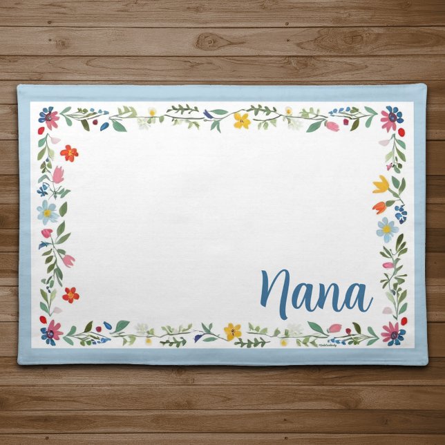 Elegant Floral Placemat - Light Blue (Creator Uploaded)