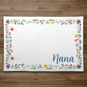 Elegant Floral Placemat - White
