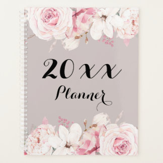 Elegant Floral Planner Hard Cover