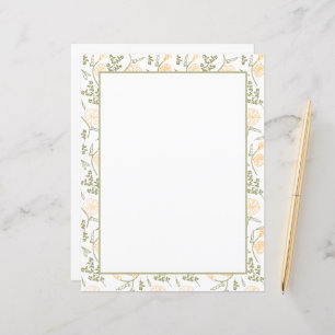 Elegant Floral Planner Stationery Paper