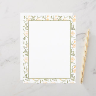 Elegant Floral Planner Stationery Paper