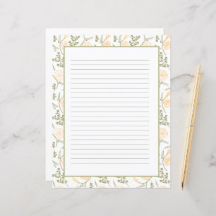 Elegant Floral Planner Stationery Paper